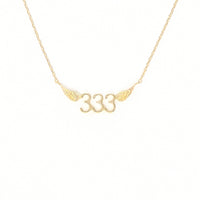 333 Angel Number Necklace (Gold) Necklaces Crystals A. $18.00