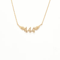 444 Angel Number Necklace (Gold) Necklaces Crystals A. $18.00