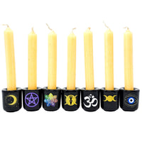Flower Of Life 7 Chakra Mini Candle Holder Candle -Accessories V115