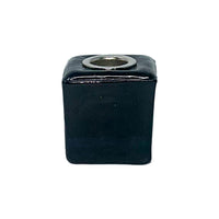 Spirit Candle Holder - Glass Cube Black Candle -Mini Candle Holder Whse