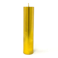 Gold Metallic Pillar Candle Candle -Shape V380