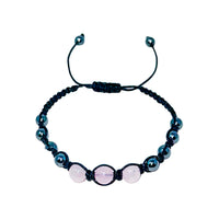 Bracelet - Hematite/Rose Quartz Tourmaline Bracelet -Amulet Whse