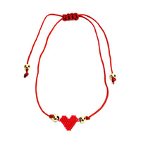 Miyuki Red Heart Amulet Bracelet Bracelet -Amulet Whse