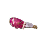 Sage Torch w/ Rose Petals & Rose Quartz Incense & Holders -Smudge V50A