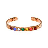 Bracelet - Copper Seven Chakra Bracelet -Amulet Whse