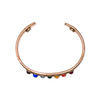 Bracelet - Copper Seven Chakra Bracelet -Amulet Whse