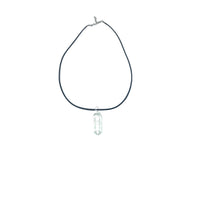 Crystal Pendant Cord Necklace (Amethyst or Quartz) Necklaces Crystals