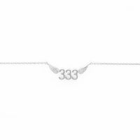 333 Angel Number Necklace (Silver) Necklaces Crystals