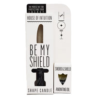 "Be My Shield" Symbol Shape Candle Kit (with Sword & Shield Anointing Oil) Symbol Shape Candle House of Intuition