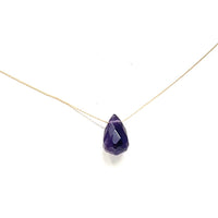 Amethyst Teardrop Necklace (I AM PROTECTED) Teardrop Necklace House of Intuition