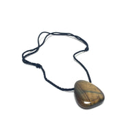 Tiger's Eye Nylon Cord Necklace Necklaces Crystals A. $18.00 (Triangle Shape)