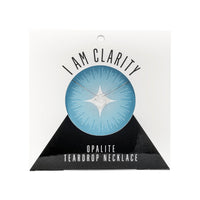 Opalite Teardrop Necklace (I AM CLARITY) Teardrop Necklace House of Intuition