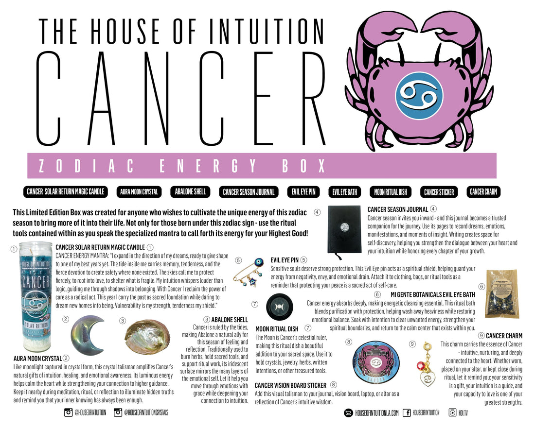 2026 Cancer Zodiac Energy Box (Limited Edition - $128.50 Value for only $49!) Box -Birthday V95 
