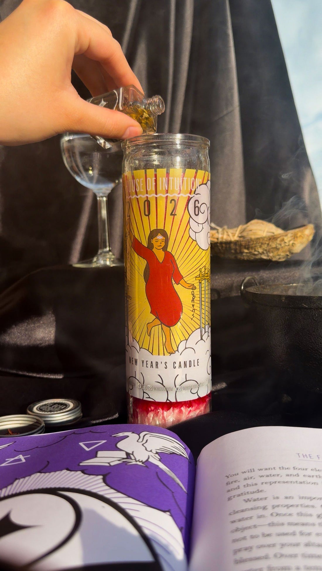 BUNDLE #2: 2026 RITUAL KIT (2026 New Year Magic Candle + Your Intuition Led You Here Ritual Book) Limited Edition - $49 VALUE Box -Custom Bundle HOI 