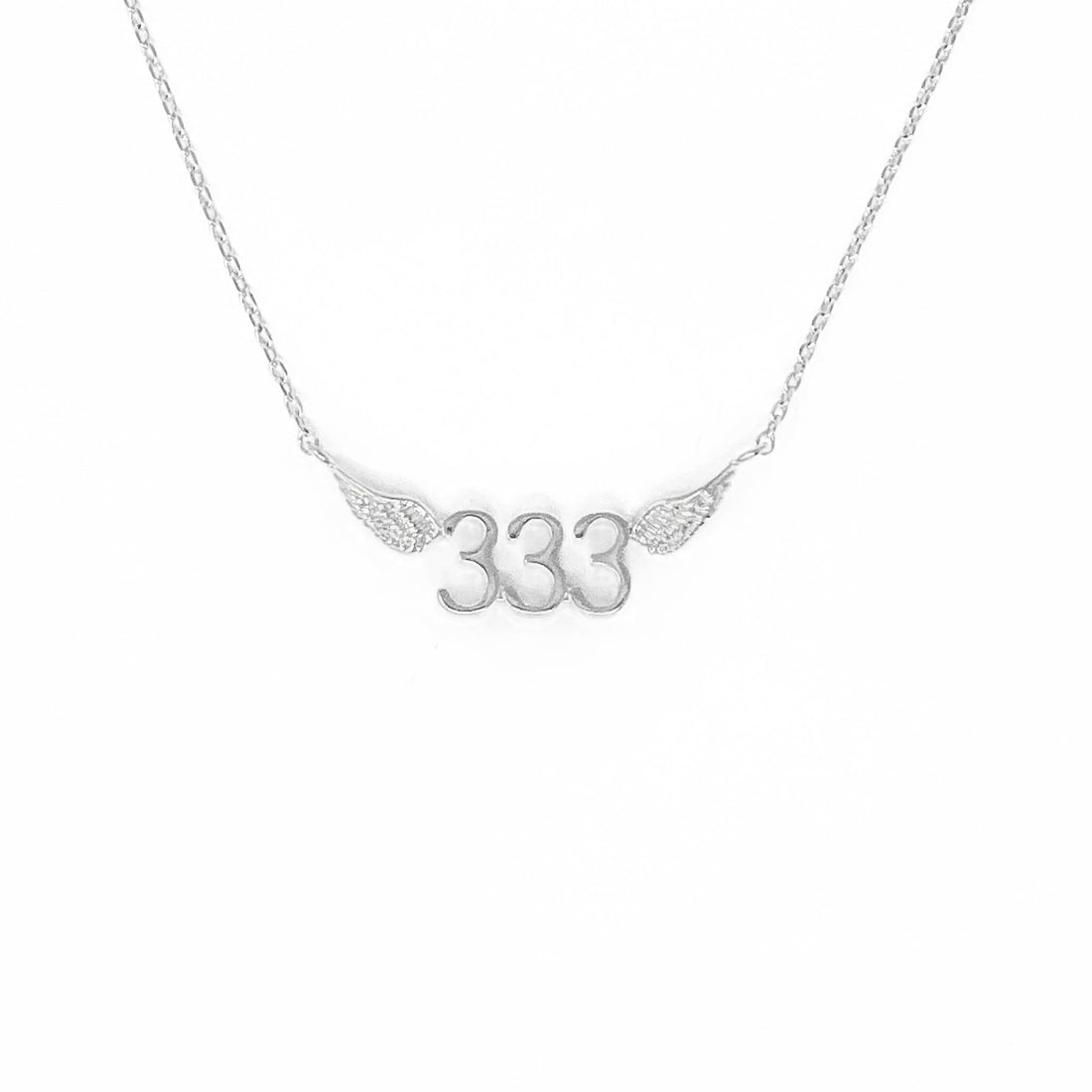 333 Angel Number Necklace (Silver) Necklaces Crystals A. $18.00 