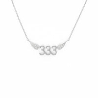 333 Angel Number Necklace (Silver) Necklaces Crystals A. $18.00 