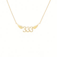 333 Angel Number Necklace (Gold) Necklaces Crystals A. $18.00 