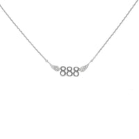 888 Angel Number Necklace (Silver) Necklace Discontinued 