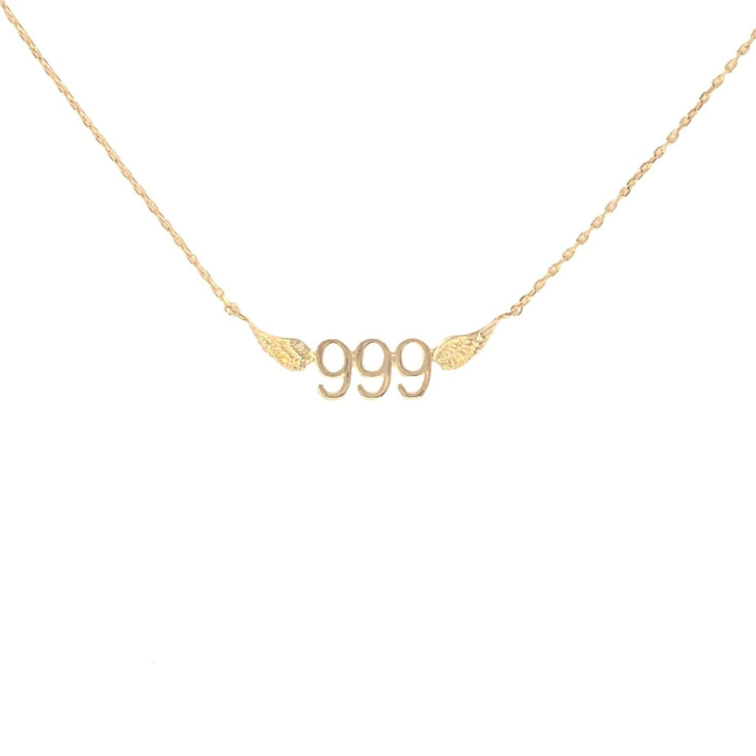 999 Angel Number Necklace (Gold) Necklaces Crystals A. $18.00 