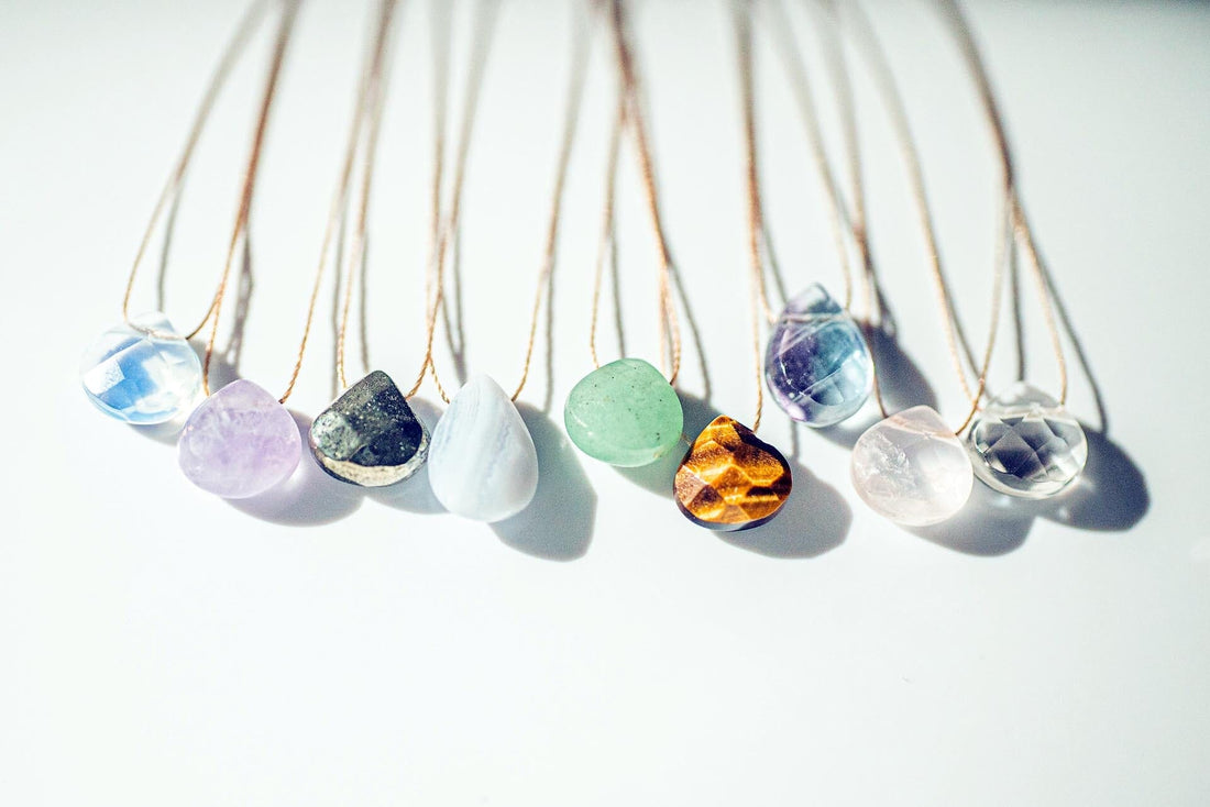 Amethyst Teardrop Necklace (I AM PROTECTED) Necklace -Teardrop V70 