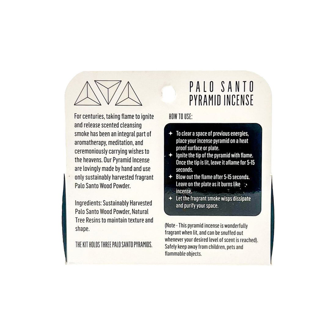 Palo Santo Pyramid Incense Incense & Holders -Incense Discontinued 