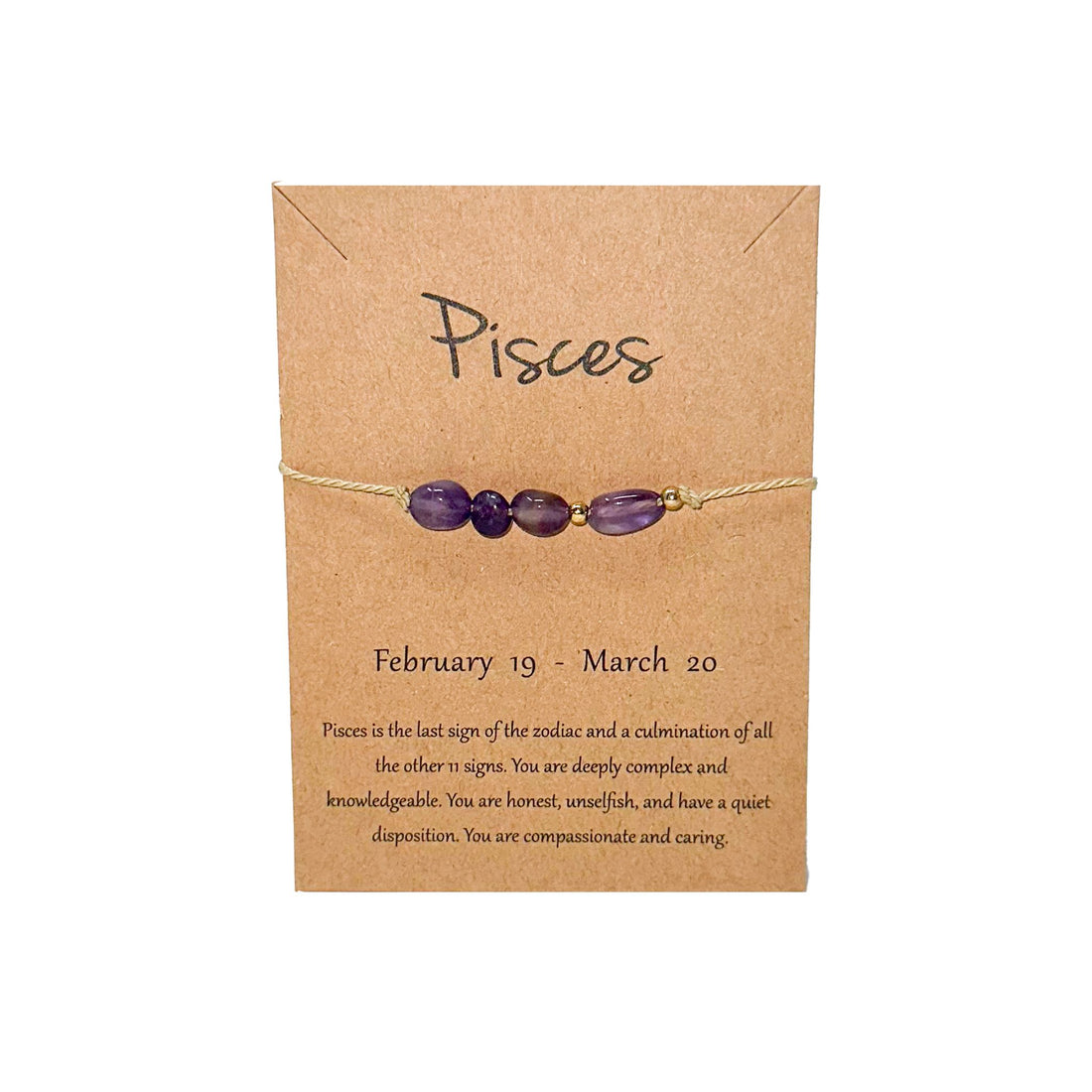 Pisces Crystal Drawstring Bracelet Bracelet -Amulet Whse 