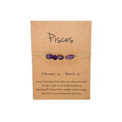 Pisces Crystal Drawstring Bracelet Bracelet -Amulet Whse 