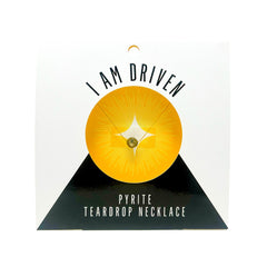 Pyrite Teardrop Necklace (I AM DRIVEN) Necklace -Teardrop V70 
