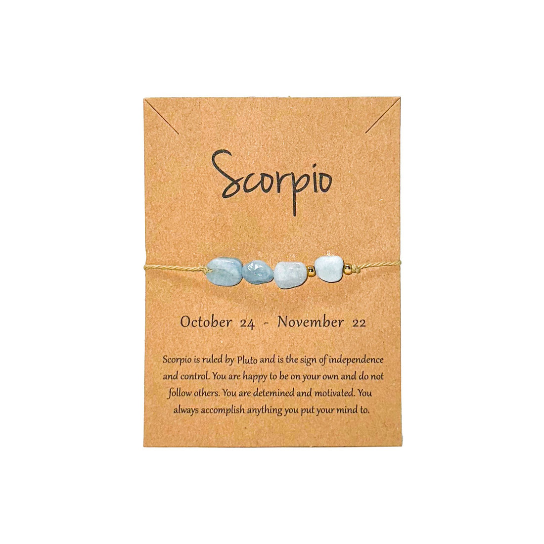 Scorpio Crystal Drawstring Bracelet Bracelet -Amulet Whse 