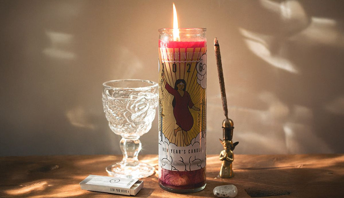 BUNDLE #2: 2026 RITUAL KIT (2026 New Year Magic Candle + Your Intuition Led You Here Ritual Book) Limited Edition - $49 VALUE Box -Custom Bundle HOI 