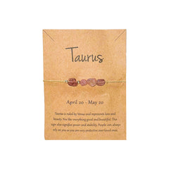Taurus Crystal Drawstring Bracelet Bracelet -Amulet Whse 
