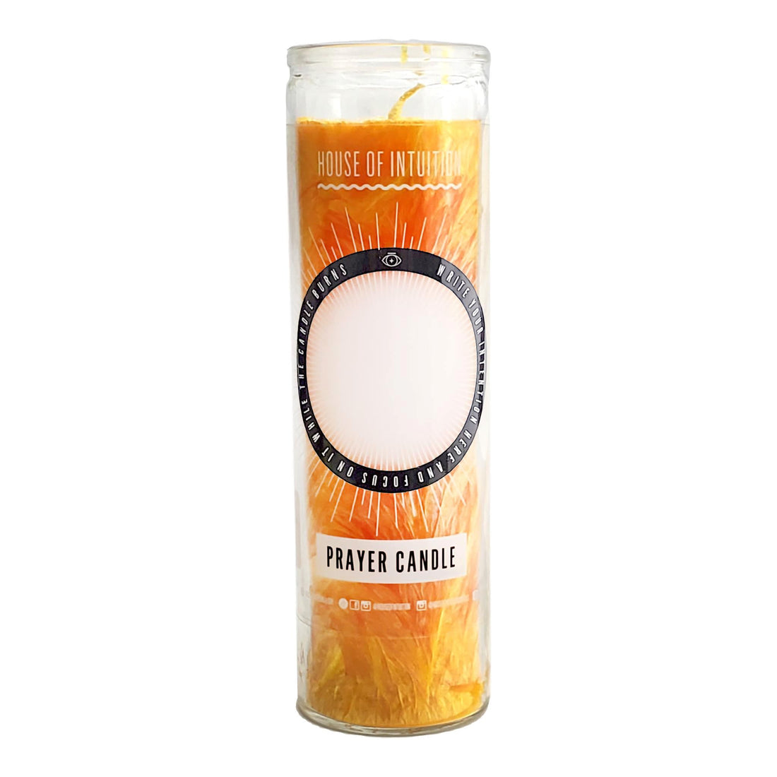Yellow "Write-Your-Own-Prayer" Candle - ABUNDANCE Candle -Prayer V95 