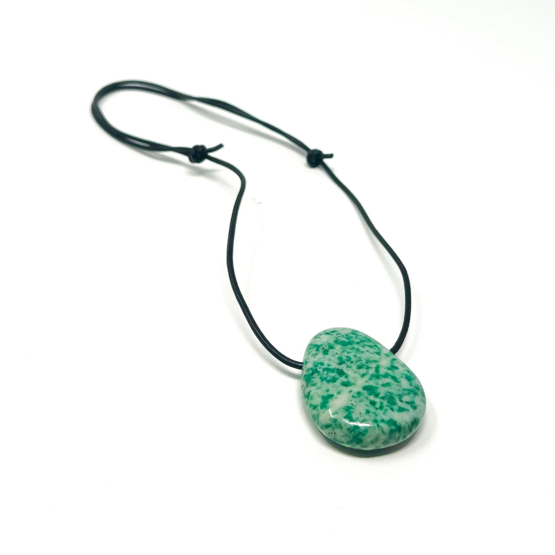Amazonite Nylon Cord Necklace Necklace -Cord V45 