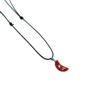 Carnelian Moon Cord Necklace Necklace -Cord Whse 