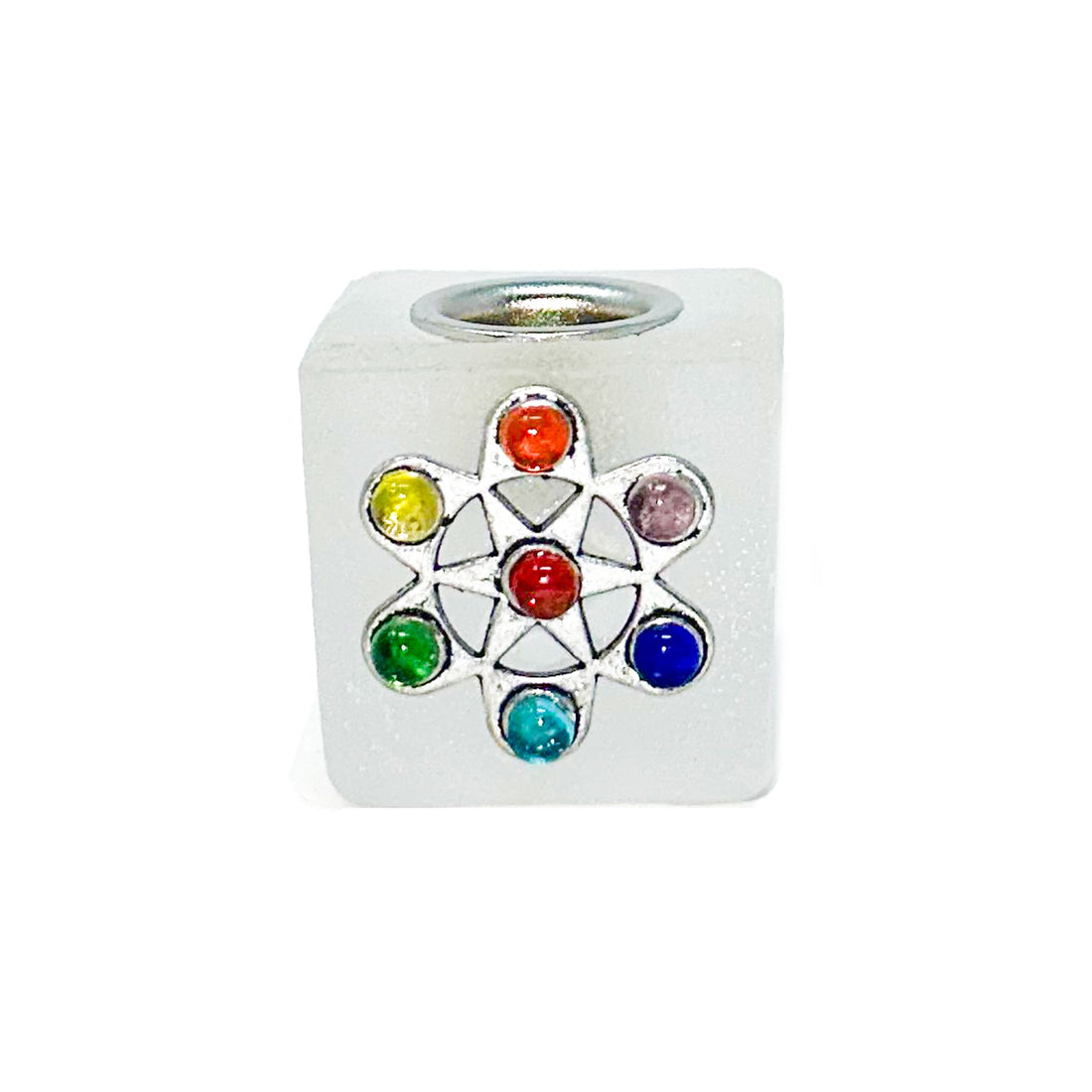 Spirit Candle Holder - Frost Chakra Candle -Mini Candle Holder Whse 