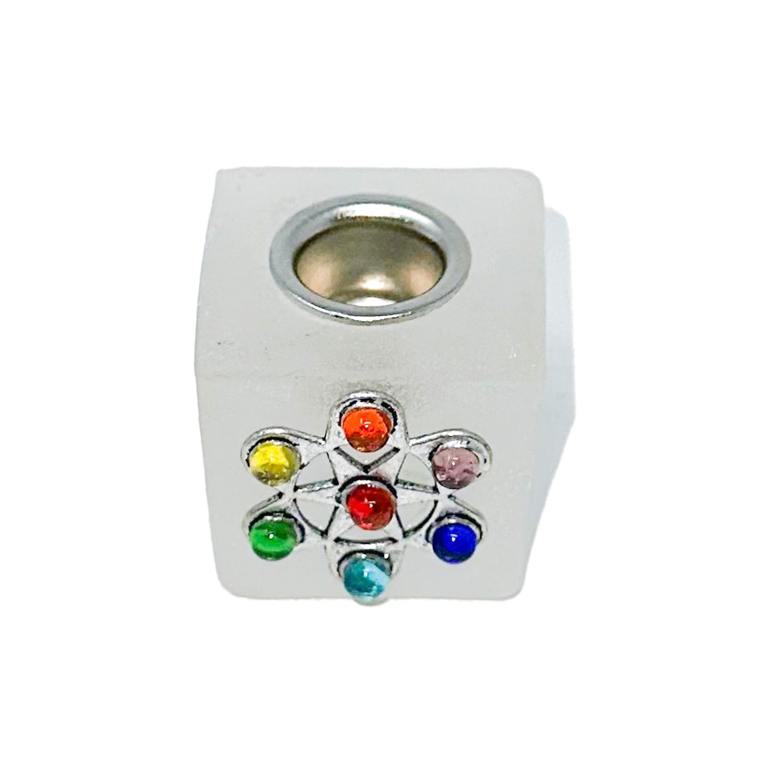Spirit Candle Holder - Frost Chakra Candle -Mini Candle Holder Whse 
