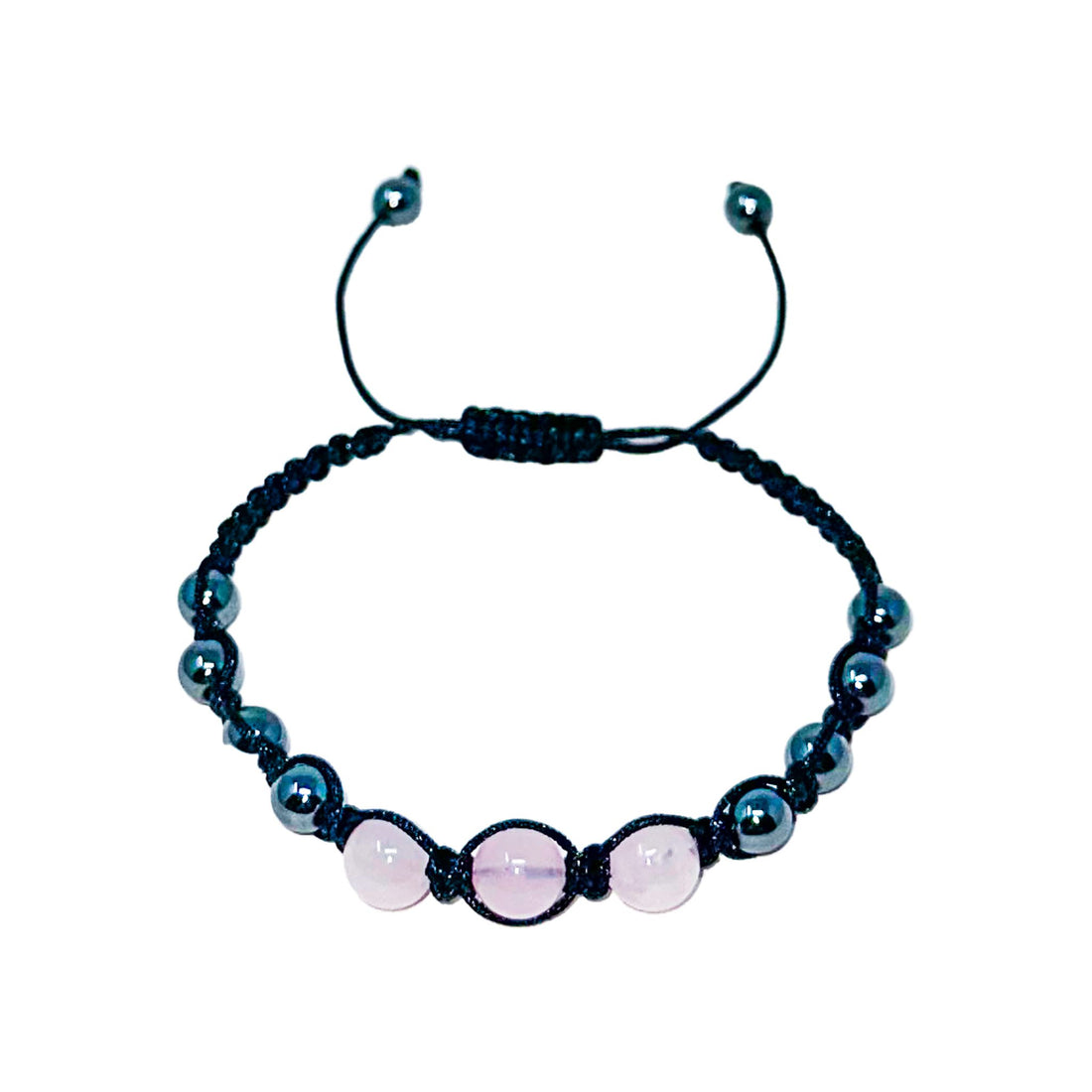 Bracelet - Hematite/Rose Quartz Tourmaline Bracelet -Amulet Whse 
