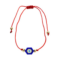 Miyuki Amulet Bracelet - Hexagonal Evil Eye Bracelet -Amulet Whse 