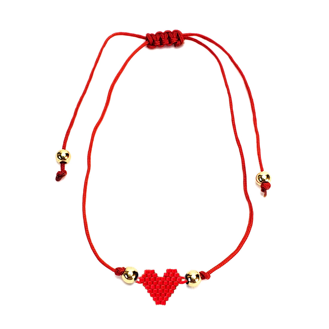 Miyuki Red Heart Amulet Bracelet Bracelet -Amulet Whse 