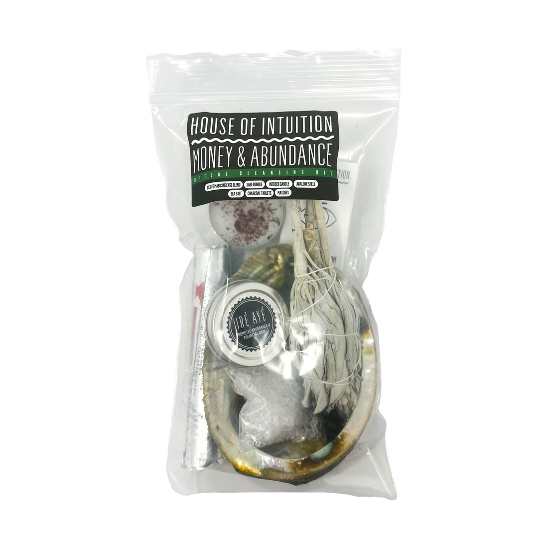 Money & Abundance Ritual Cleansing Kit Incense & Holders -Incense V50A 