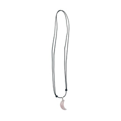 Rose Quartz Moon Necklace House of Intuition Inc 