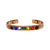 Bracelet - Copper Seven Chakra Bracelet -Amulet Whse 