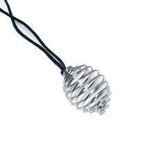 Silver Spiral Cage Necklace House of Intuition Inc 
