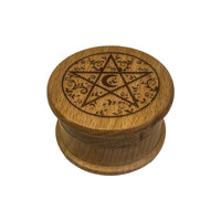 Pentacle Wood Herb Grinder House of Intuition Inc 