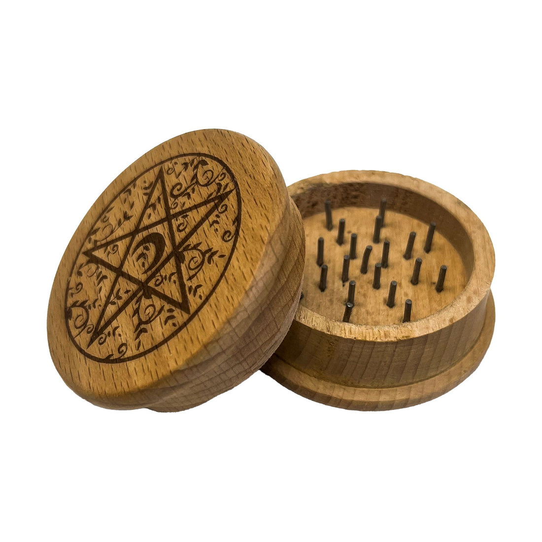 Pentacle Wood Herb Grinder House of Intuition Inc 