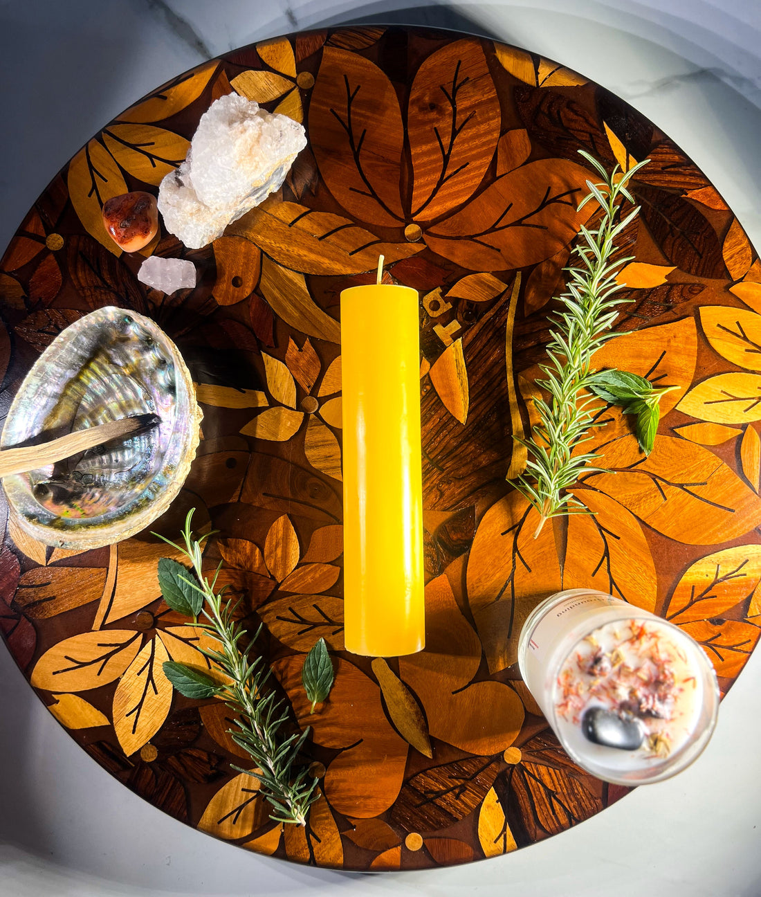 WISDOM - YELLOW - Spellcasting Pillar Candle for Symbol Carving & Herb Rolling Candle -Pillar V380 