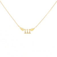 111 Angel Number Necklace (Gold) Necklaces Crystals A. $18.00 