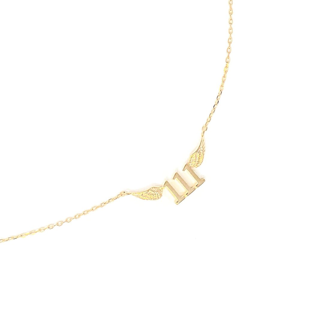 111 Angel Number Necklace (Gold) Necklaces Crystals 