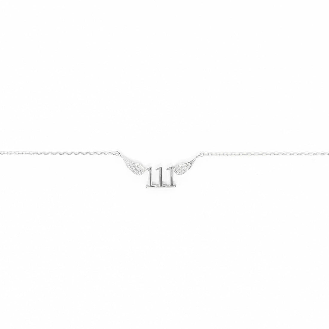 111 Angel Number Necklace (Silver) Necklaces Crystals A. $18.00 