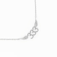 333 Angel Number Necklace (Silver) Necklaces Crystals 